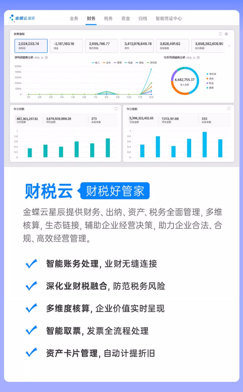 金蝶云星辰財務云
